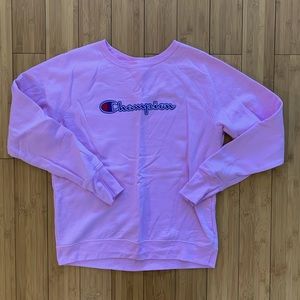 pink champion crewneck